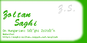 zoltan saghi business card
